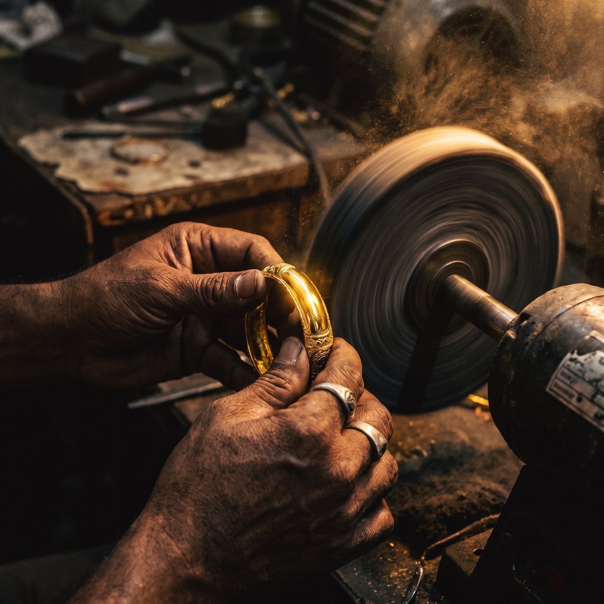 Polishing the piece