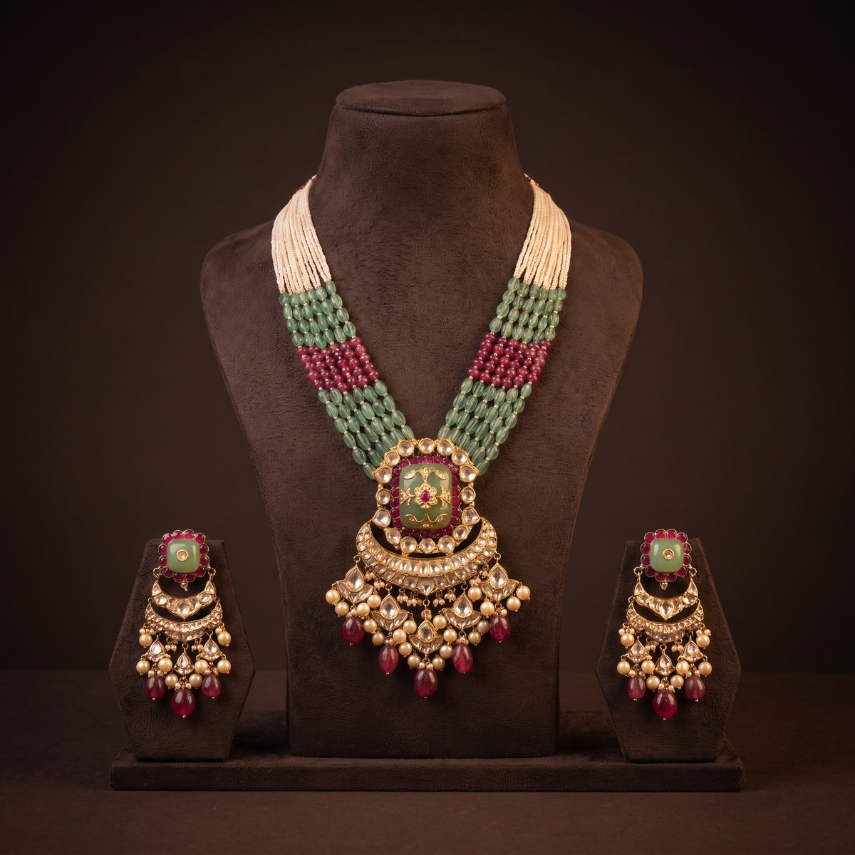 Jadau Emerald & Ruby Set