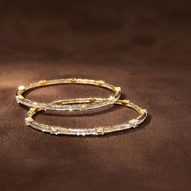 Baguette Diamond Bangles