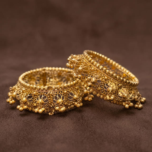 Gold Filigree Bangles