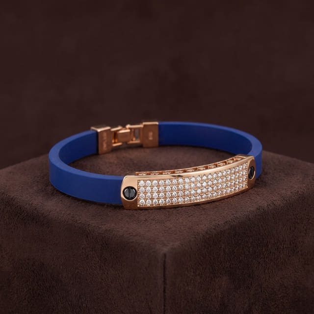 Blue Strap Pave Bracelet