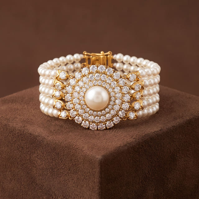 Pearl Medallion Bracelet