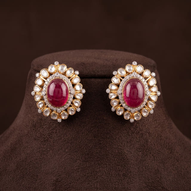 Ruby Polki Studs