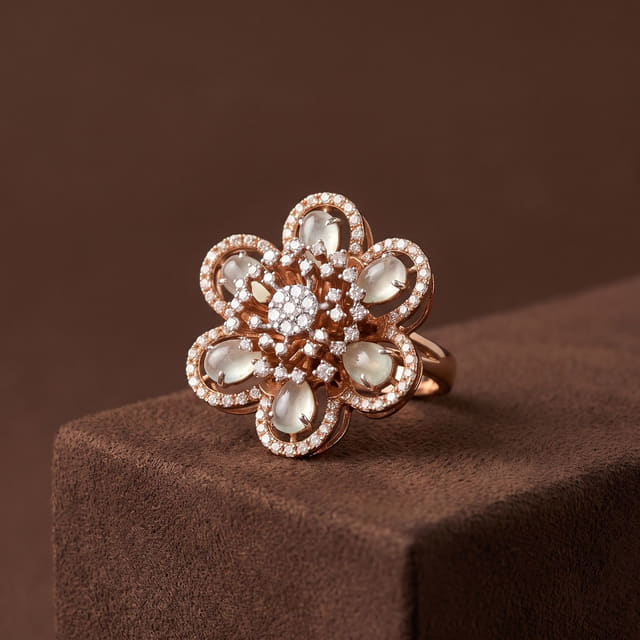 Pear Floral Cocktail Ring