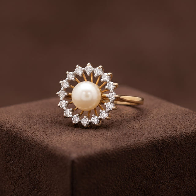 Pearl Halo Ring