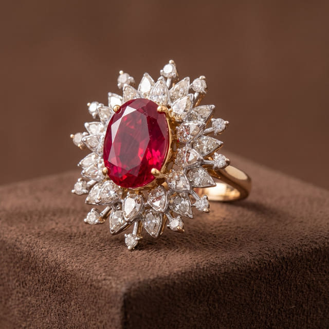 Ruby Starburst Ring