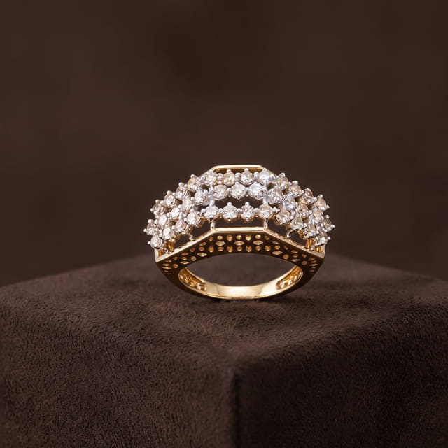 Stacked Row Cocktail Ring