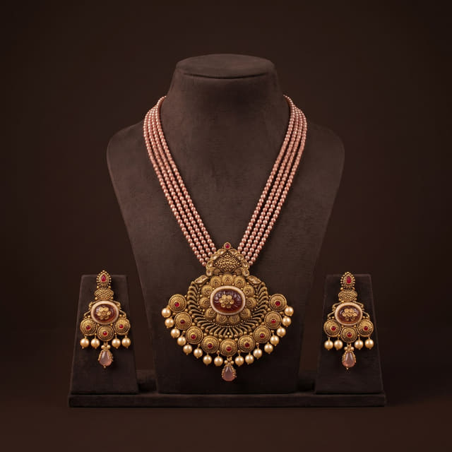 Antique Rose Pendant Set