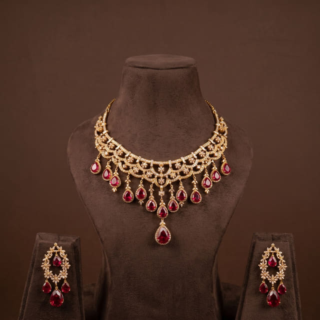 Ruby Collar Bridal Set