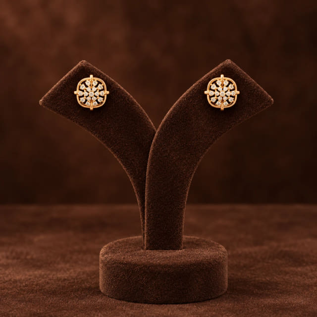 Diamond Snowflake Studs