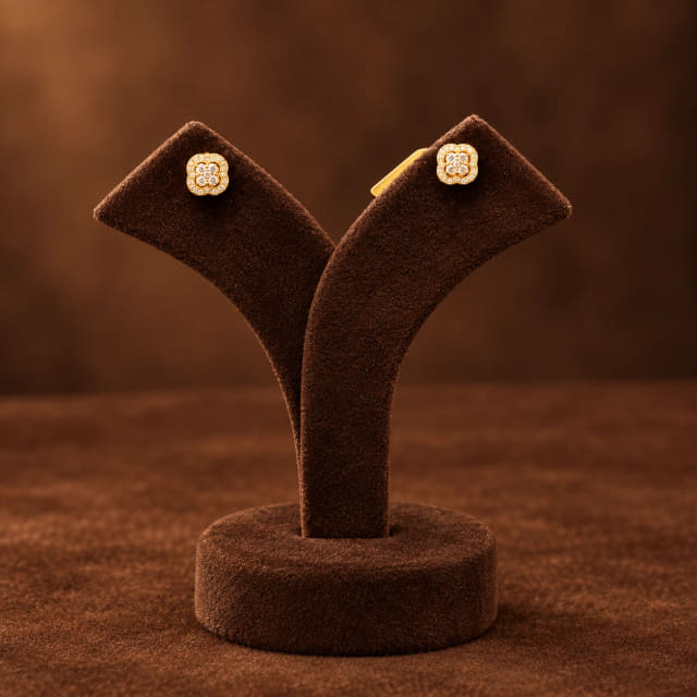 Diamond Square Pave Studs