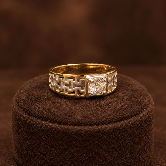 Greek Key Single-Stone Band