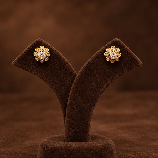 Eight-Petal Flower Studs