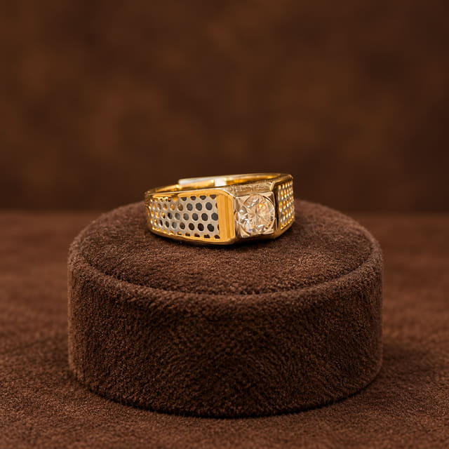 Square Lattice Signet Ring