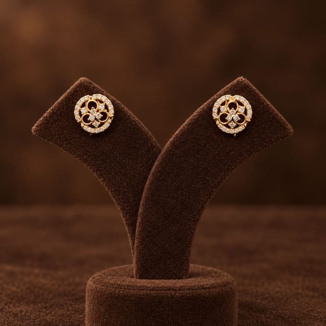 Open Leaf Rosette Studs